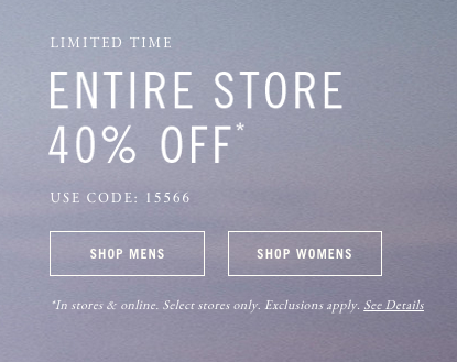 Clearance Sale at Abercrombie \u0026 Fitch 