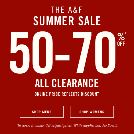 Summer Sale Unfolds at Abercrombie 