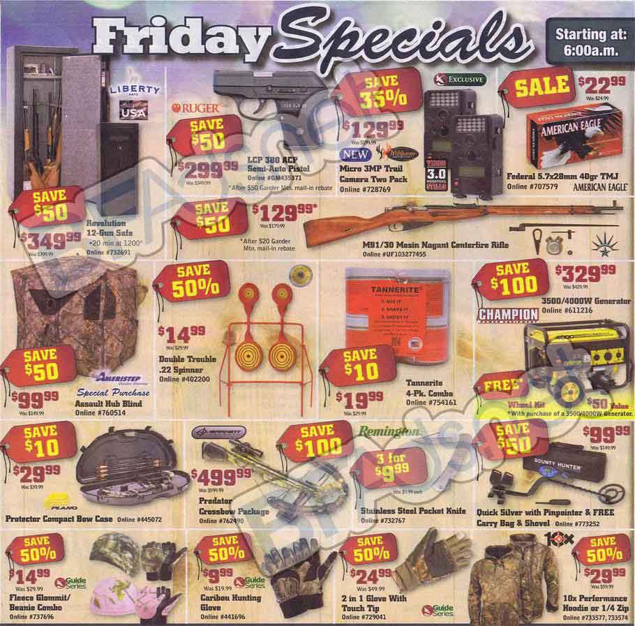 Gander mountain thanksgiving day deals