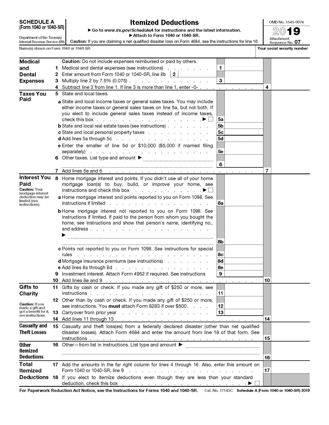 What Is Schedule A of IRS Form 1040? Itemized Deductions NerdWallet