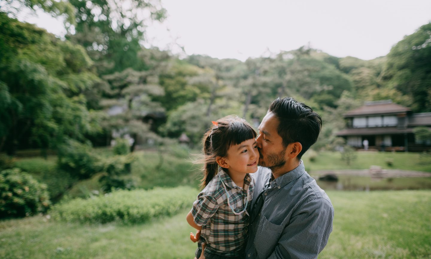 Japanese father and girl