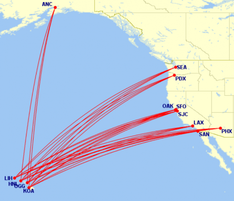 Southwest Hawaii Flight Map The Best Award Flights To Hawaii - Nerdwallet