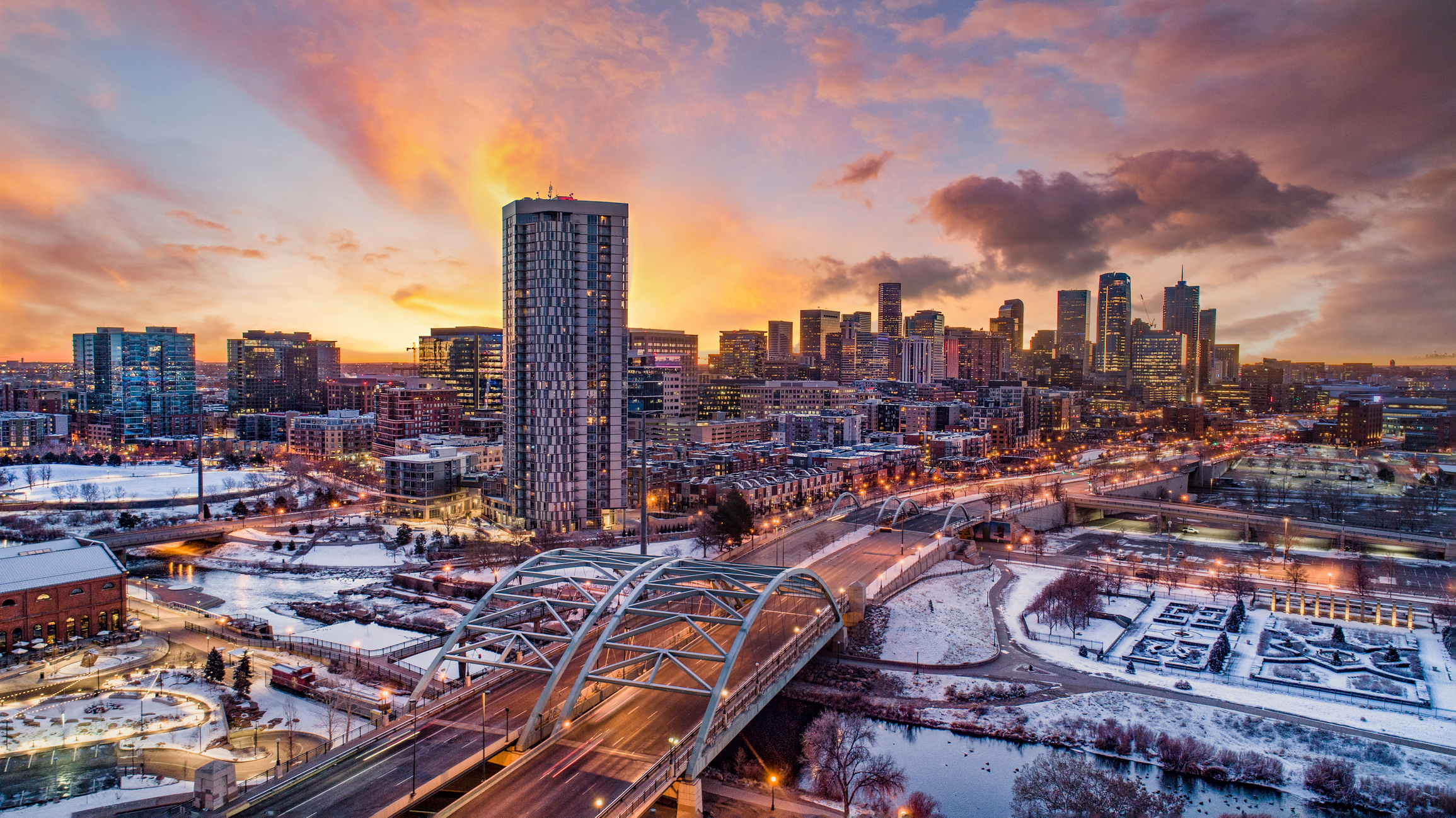 Sunset at Coors Field, Denver, Colorado, Sunset at Coors Fi…