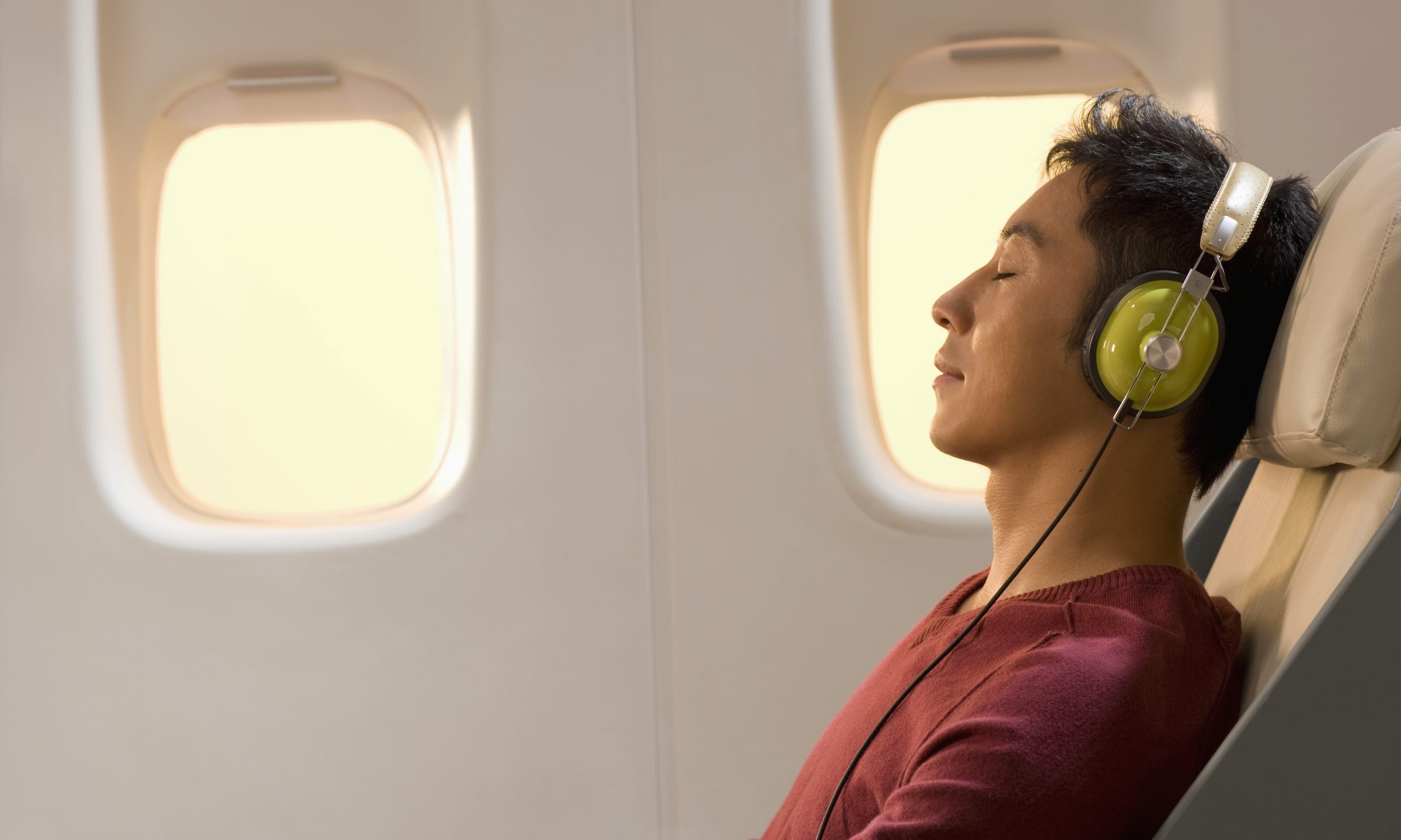 Headphones in Airplane