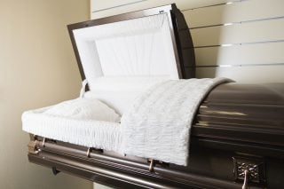 A casket.