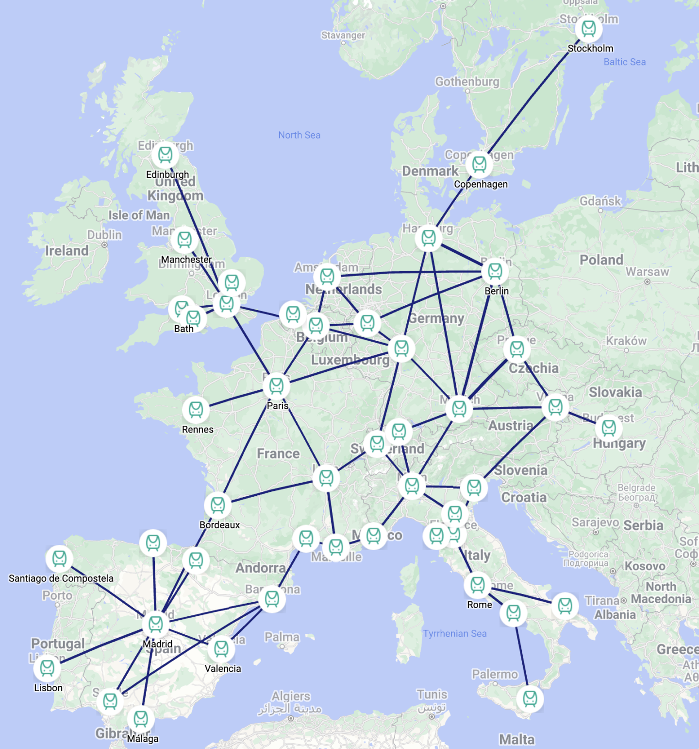 travel europe by train itinerary