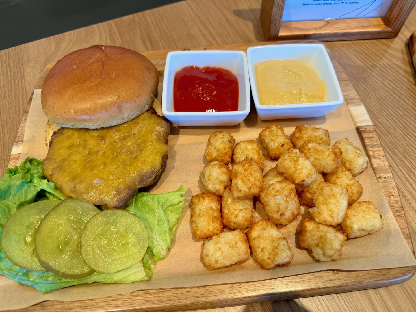 Alaska Lounge SFO San Francisco burger tater tots