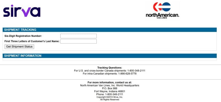 North American shipment tracking.