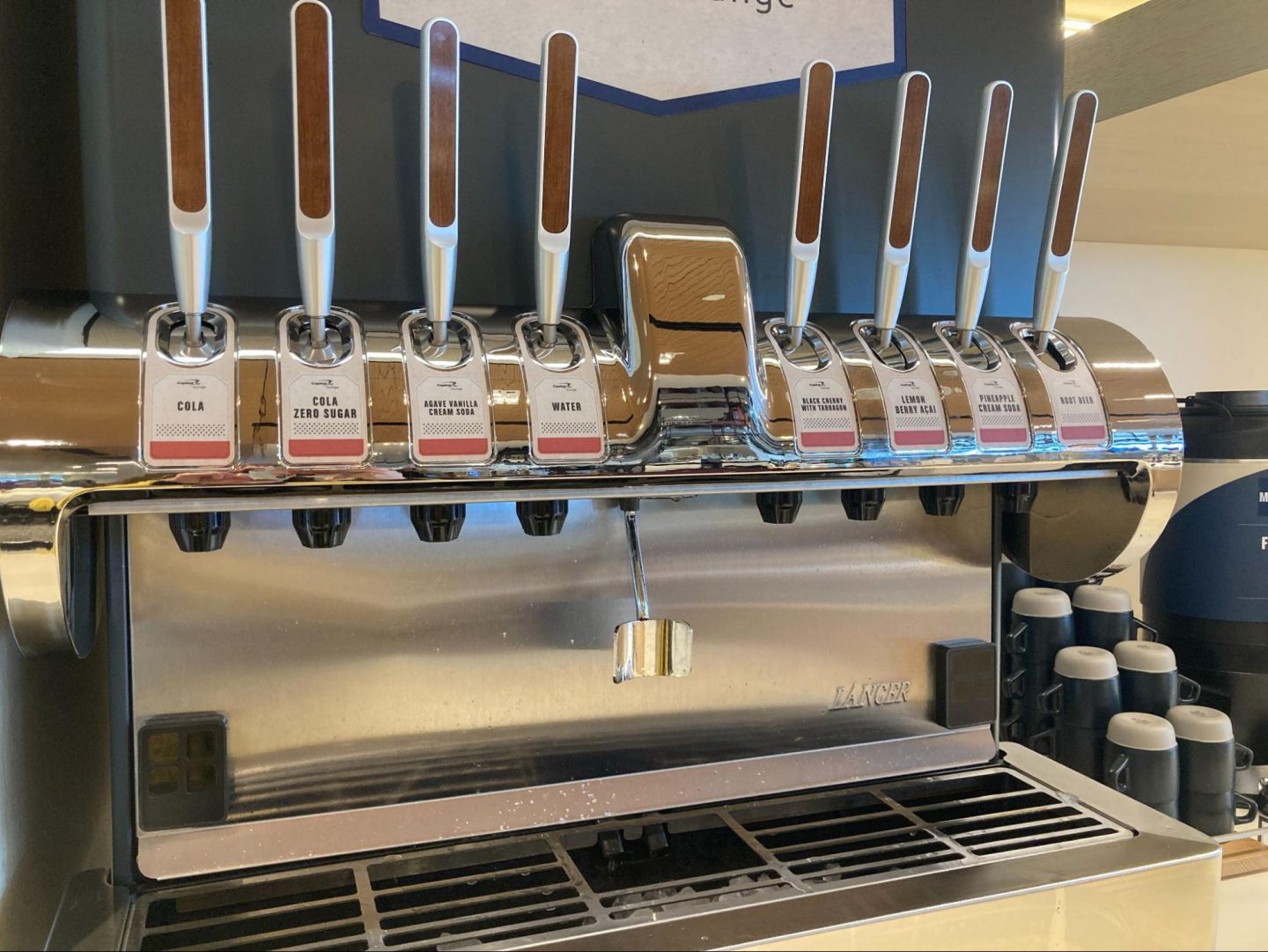 DEN Denver Capital One Lounge soda fountain