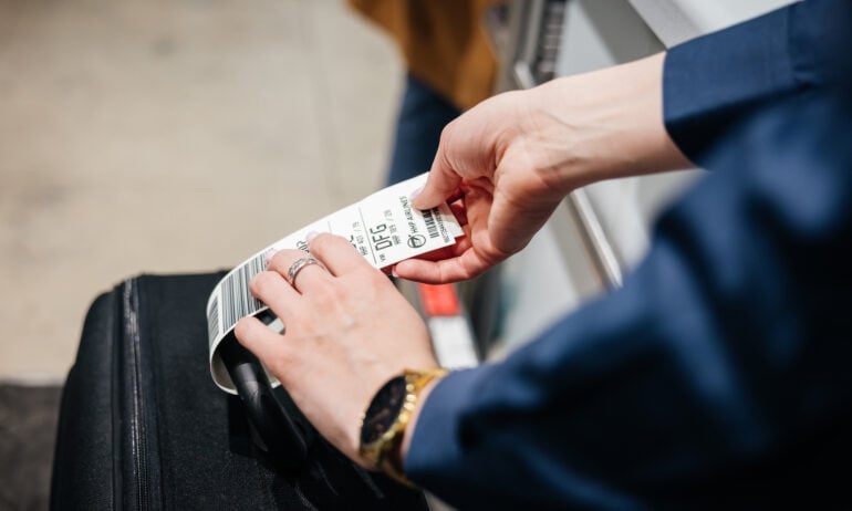 airline baggage tag