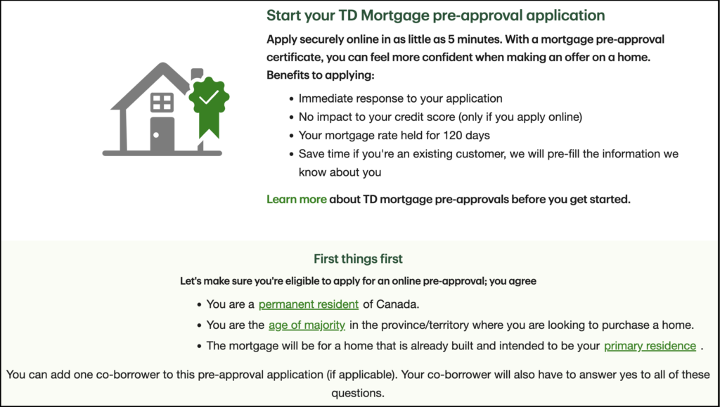 Today’s Best TD Mortgage Rates