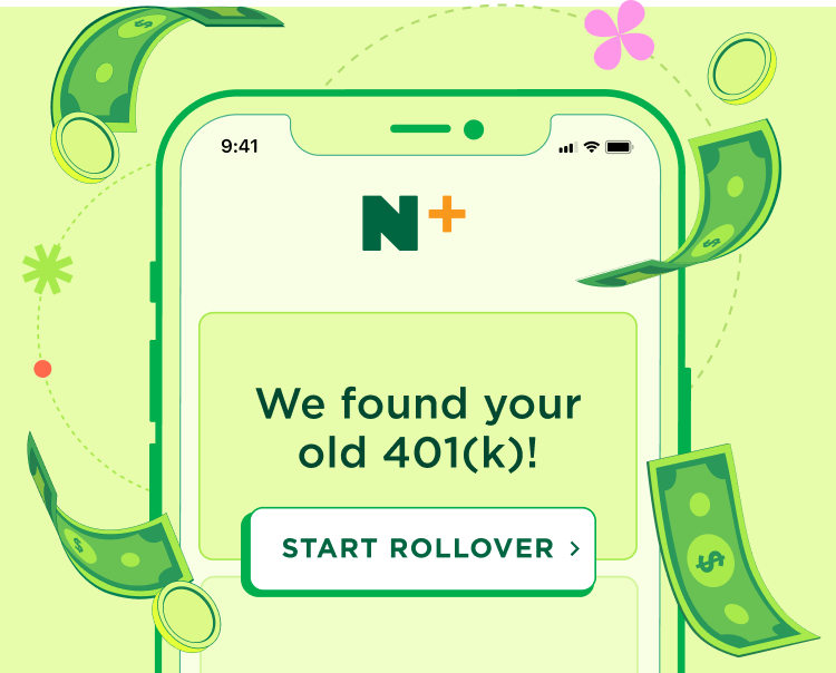 NerdWallet phone app informing user "We found your old 401k!"