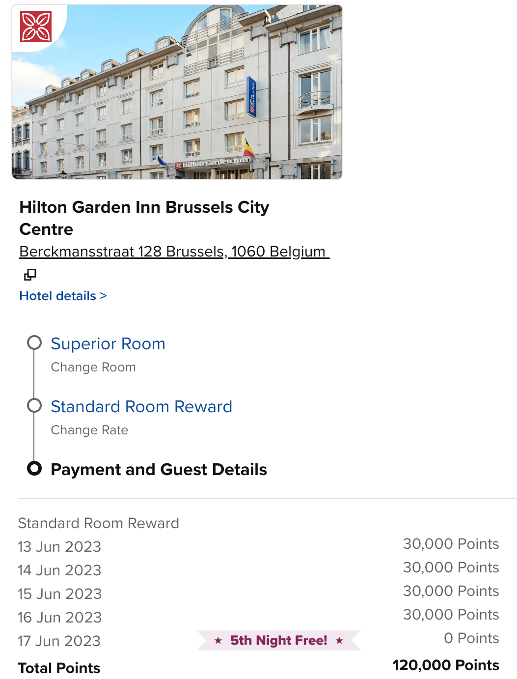 using hilton points brussels