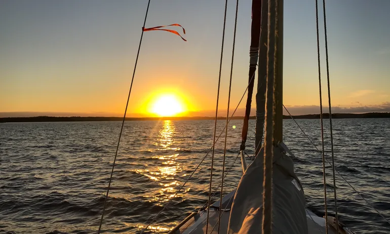 Boat at sunset