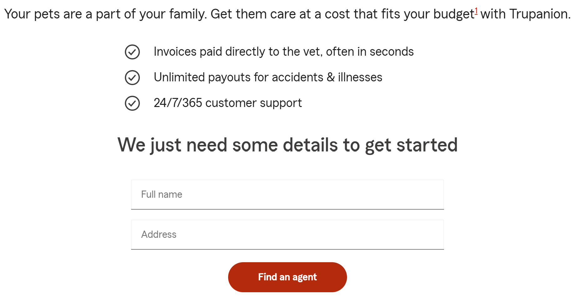 Screenshot showing State Farm pet insurance details