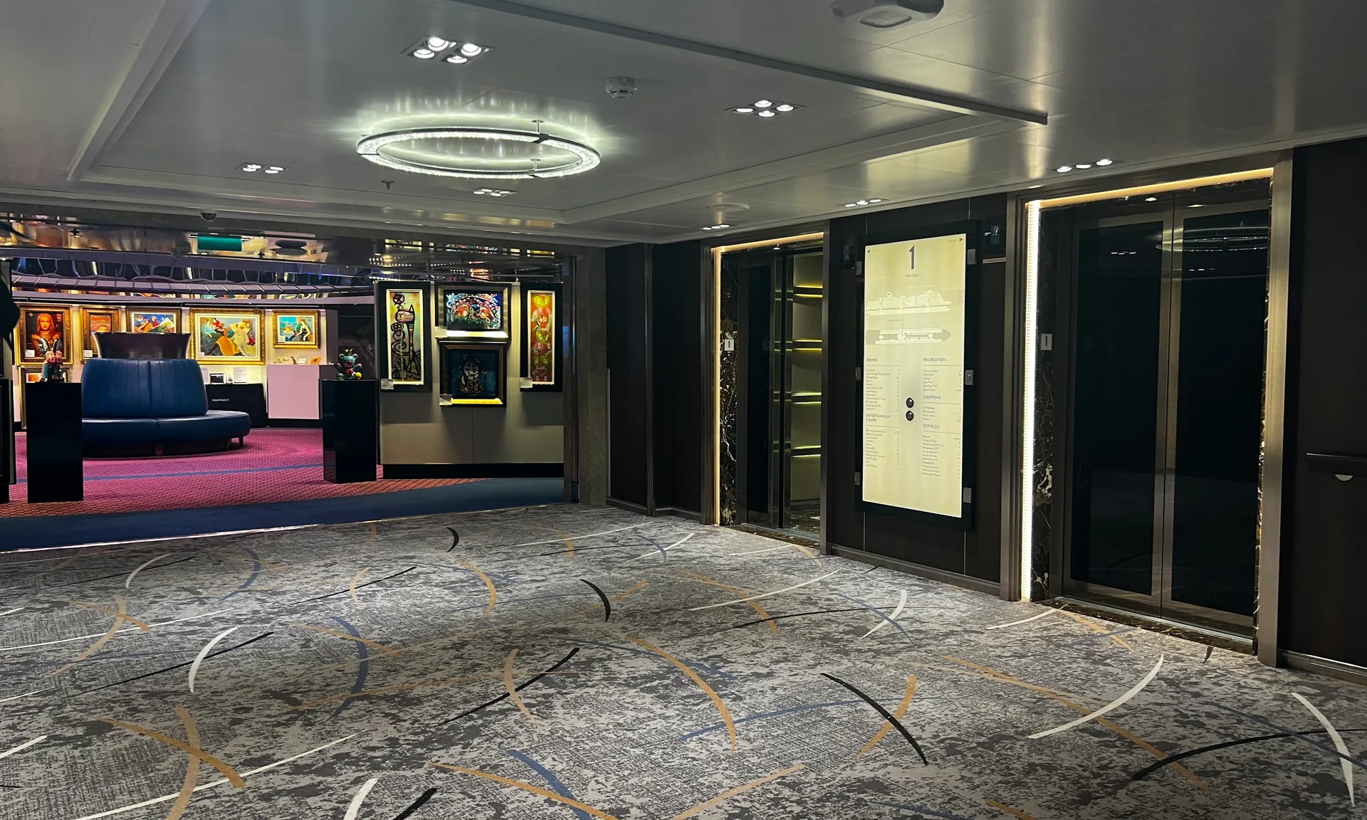 A museum gallery on the MS Koningsdam. (Photo by Sally French)