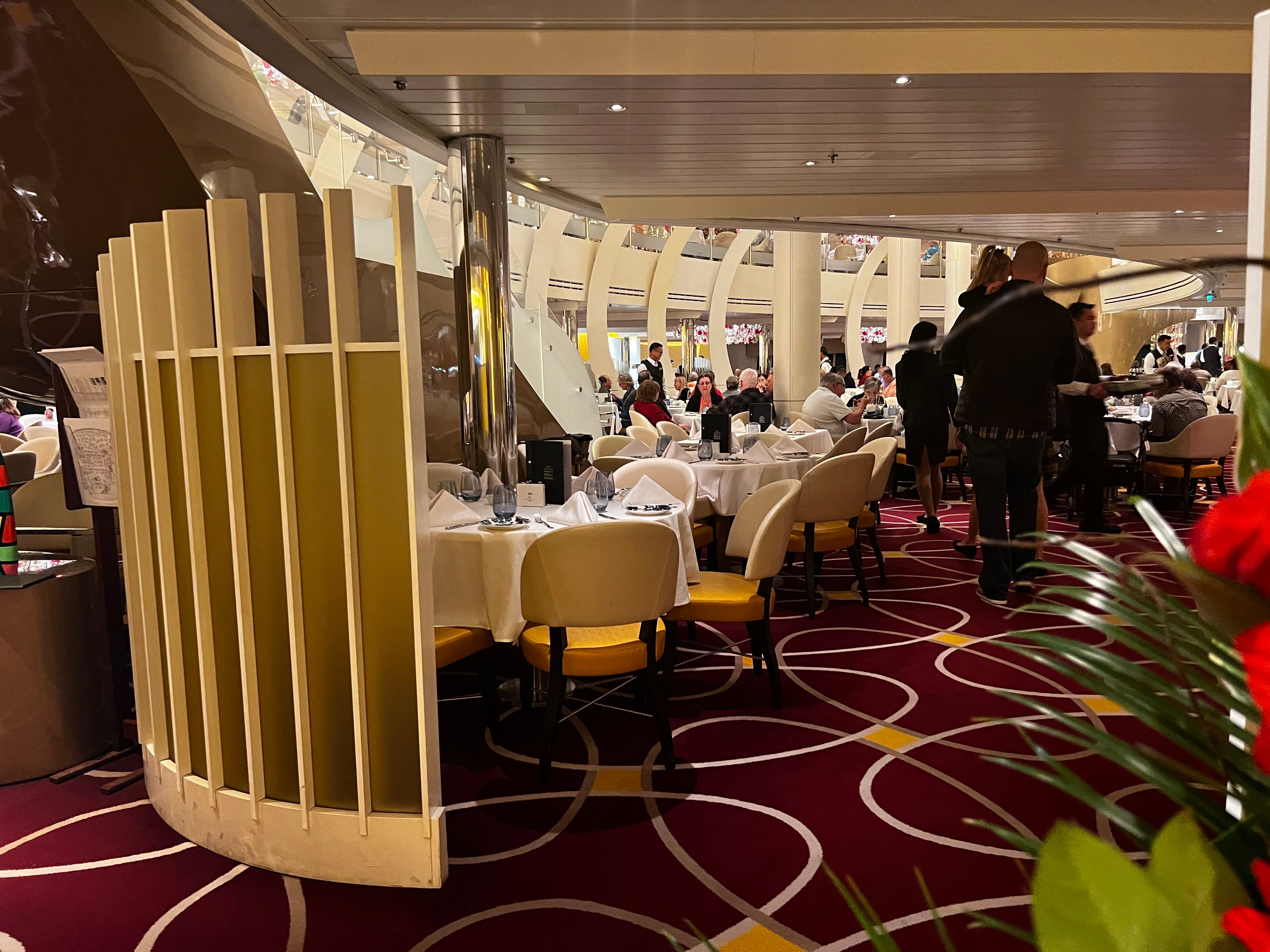 The main dining room on the 
MS Koningsdam. (Photo by Sally French)