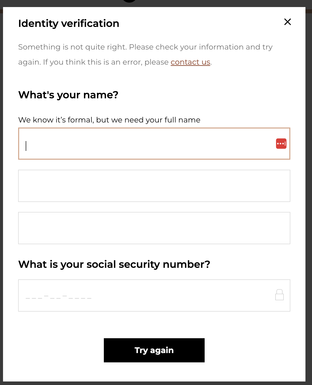 Ladder identity verification